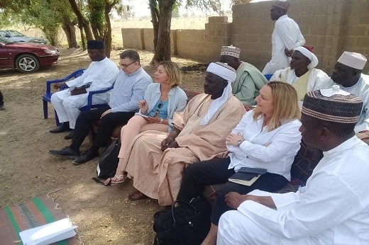 The head of British councel Nigeria Mrs Lucy Pearson, Head of Admin British council Mr Andy Cambell and A reporter from Sunday times London. Visited Bole community on Farmer/herder conflict